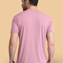 Jinfo Men Pack of 2 Solid Round Neck Slim Fit T-shirts image 3