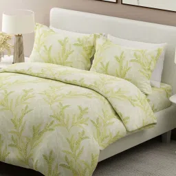 boutique living india Nature Bouquet 100% Cotton 300 TC Printed King Bedsheet with 2 Pillow Covers image 2