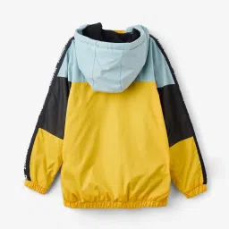 The Souled Store Kids Yellow & Blue Cotton Color Block Full Sleeves Jacket image 2