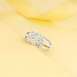 GIVA 92.5 Sterling Triple Infinity Fixed Size Ring-picture-37