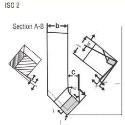 DIAMOND P30 Grade 40x40 mm Carbide Cranked Turning & Facing Tool Right Hand, ISO 2 4040 image 2