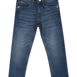 allen solly junior Allen Solly Kids Blue Solid Jeans image 1