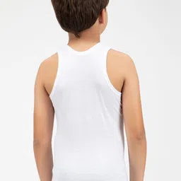 AMUL COMFY Boys Pack of 5 Pure Cotton Innerwear Vests AC-SRN-VE-WHT-73-5PC image 4