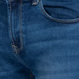 Spykar Blue Cotton Slim Fit Jeans image 4