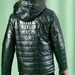 Campus Sutra Green Quilted Full Sleeves Jacket image 2