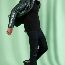 Campus Sutra Green Quilted Full Sleeves Jacket image 5