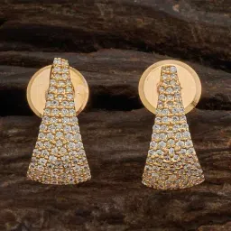 Kushal's Fashion Jewellery White Gold Polished Zircon Earring for Women-picture-16