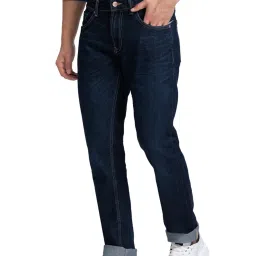 Spykar Blue Cotton Regular Fit Jeans image 3