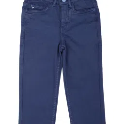 allen solly junior Allen Solly Kids Blue Solid Jeans image 1