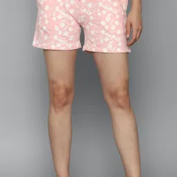 Allen Solly Light Pink Floral Print Shorts image 1