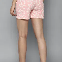 Allen Solly Light Pink Floral Print Shorts image 2