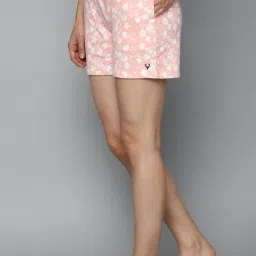 Allen Solly Light Pink Floral Print Shorts image 3