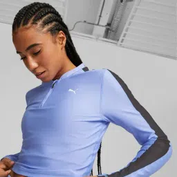 Puma Purple Regular Fit Crop T-Shirt-picture-17