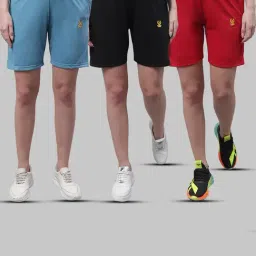 Vimal Jonney Multicolor Cotton Sports Shorts - Pack of 3-picture-37
