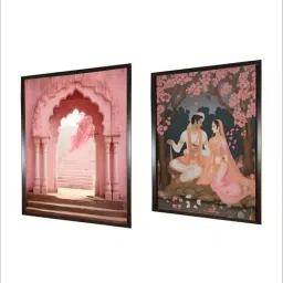 Indian Classic Art Multicolor Canvas Abstract Wall Art image 3