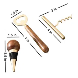 Nestroots Solid Gold Stainless Steel Bar Tool Set of 3 image 4