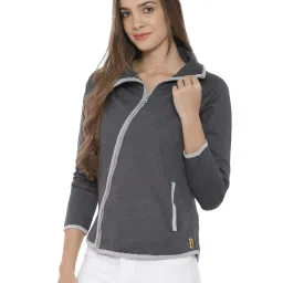 Campus Sutra Charcoal Relaxed Fit Sweatshirt image 3