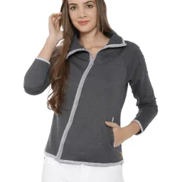 Campus Sutra Charcoal Relaxed Fit Sweatshirt image 1