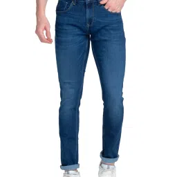 Spykar Blue Cotton Skinny Fit Jeans image 1