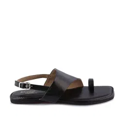 D'LORZERI Women's Black Back Strap Sandals image 3