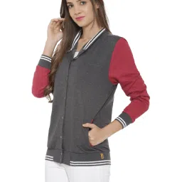 Campus Sutra Charcoal Relaxed Fit Sweatshirt image 3