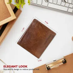 Swiss Eagle Brown Leather RFID Secure Bi-Fold Wallet image 5
