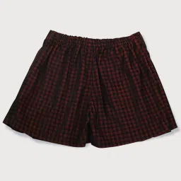 Gini & Jony Kids Red Cotton Chequered Shorts image 2