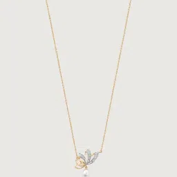 Mia by Tanishq Diamond 14k (585) Yellow Gold Necklace for Women image 4