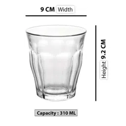 Duralex 'Picardie' Transparent Glass 24 cm Tumbler (0.31 L) - Set of 4 image 5