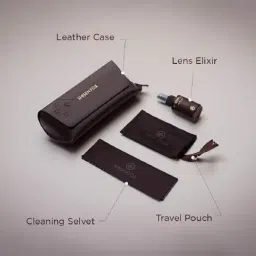 Shisen Fox Grey UV Protection Round Unisex Sunglasses image 5