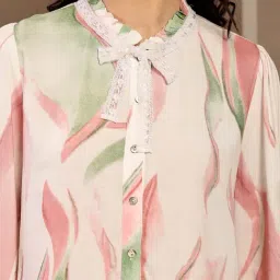 Gipsy Pink Printed Rayon Blouse Top for Women image 4