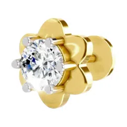 Sparkles Lab Grown Diamond 14k (585) Gold Nosepin for Women-image-54