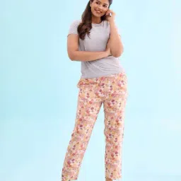 Go Colors! Peach Printed Lounge Pants-image-79