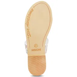 Mochi Women's White Toe Ring Sandals image 4