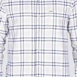 Wrangler Beige Cotton Regular Fit Checks Shirt image 5