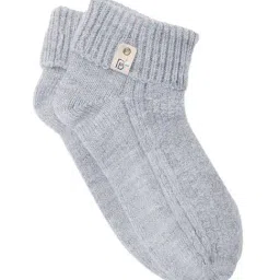 BHARATASYA Grey Acrylic Textured Socks-picture-46