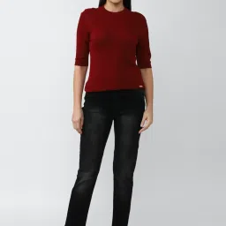 Van Heusen Black Cotton Mid Rise Jeans image 4