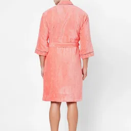 Spaces Coral 380 GSM Cotton Quick Dry High Loft Ultra Soft Bathrobe image 2