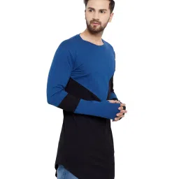 Hypernation Black & Royal Blue Full Sleeves T-Shirt image 3