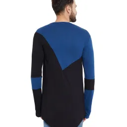 Hypernation Black & Royal Blue Full Sleeves T-Shirt image 2