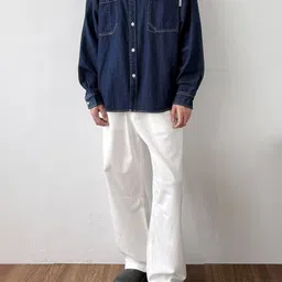 StyleCast x Revolte Spread Collar Denim Jacket image 3