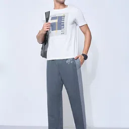 SF JEANS by Pantaloons Men Pure Cotton Mid-Rise Relaxed Fit Track Pants image 2