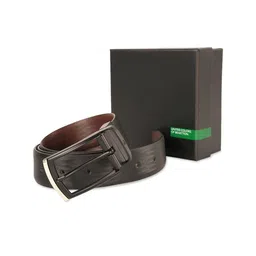 United Colors of Benetton Men Textured Leather Reversible Formal Belt-picture-47
