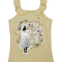 ZIAMA Kids Cream Printed Top-picture-17