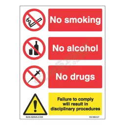 SUNSIGNS  No Smoking Signage Size 150x200 mm HP Print + Vinyl + Acrylic Sandwich, SS0227-picture-10