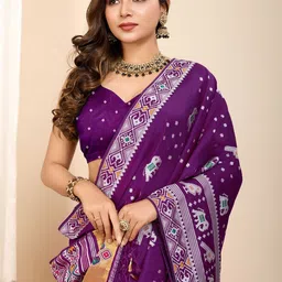 YAMUNE Ethnic Motifs Pure Silk Handloom Mysore Silk Saree image 3