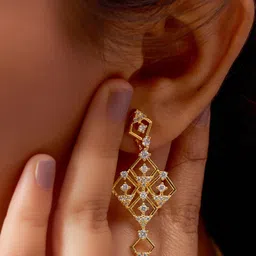 IMITATION BAZAAR Gold-Plated Stone-Studded Jewellery Set image 3