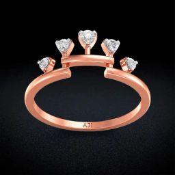 Joyalukkas 18k Gold Tri Glint Inspired Diamond Casual Ring for Women-picture-41