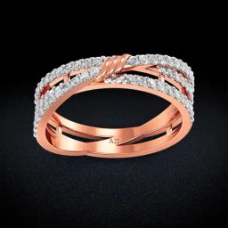 Joyalukkas 18k Gold Circle Glint Inspired Diamond Casual Ring for Women-picture-47
