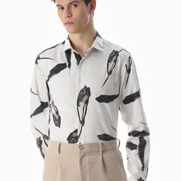 Jack & Jones Men Conversational Printed Spread Collar Pure Cotton Casual Shirt-picture-21